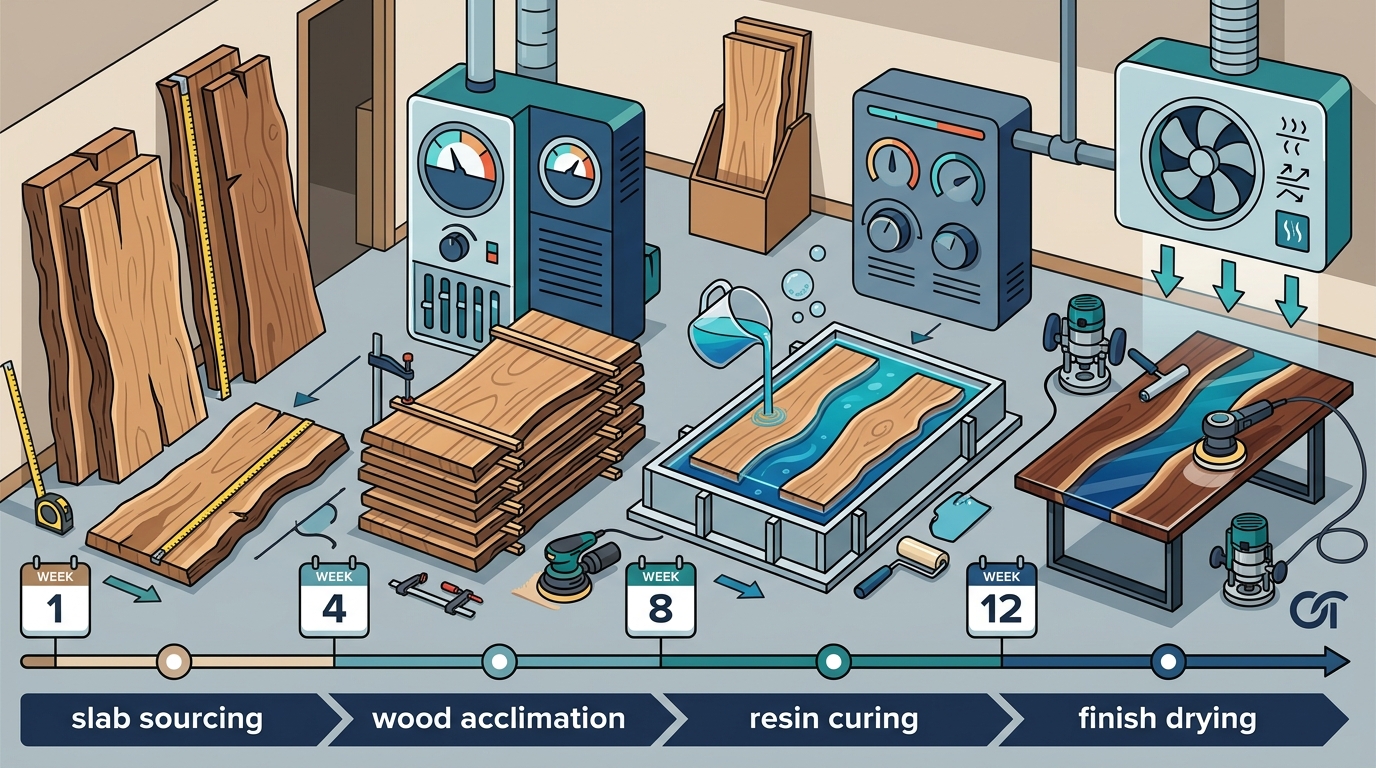How Long Does It Take to Build a Custom Live Edge Table?