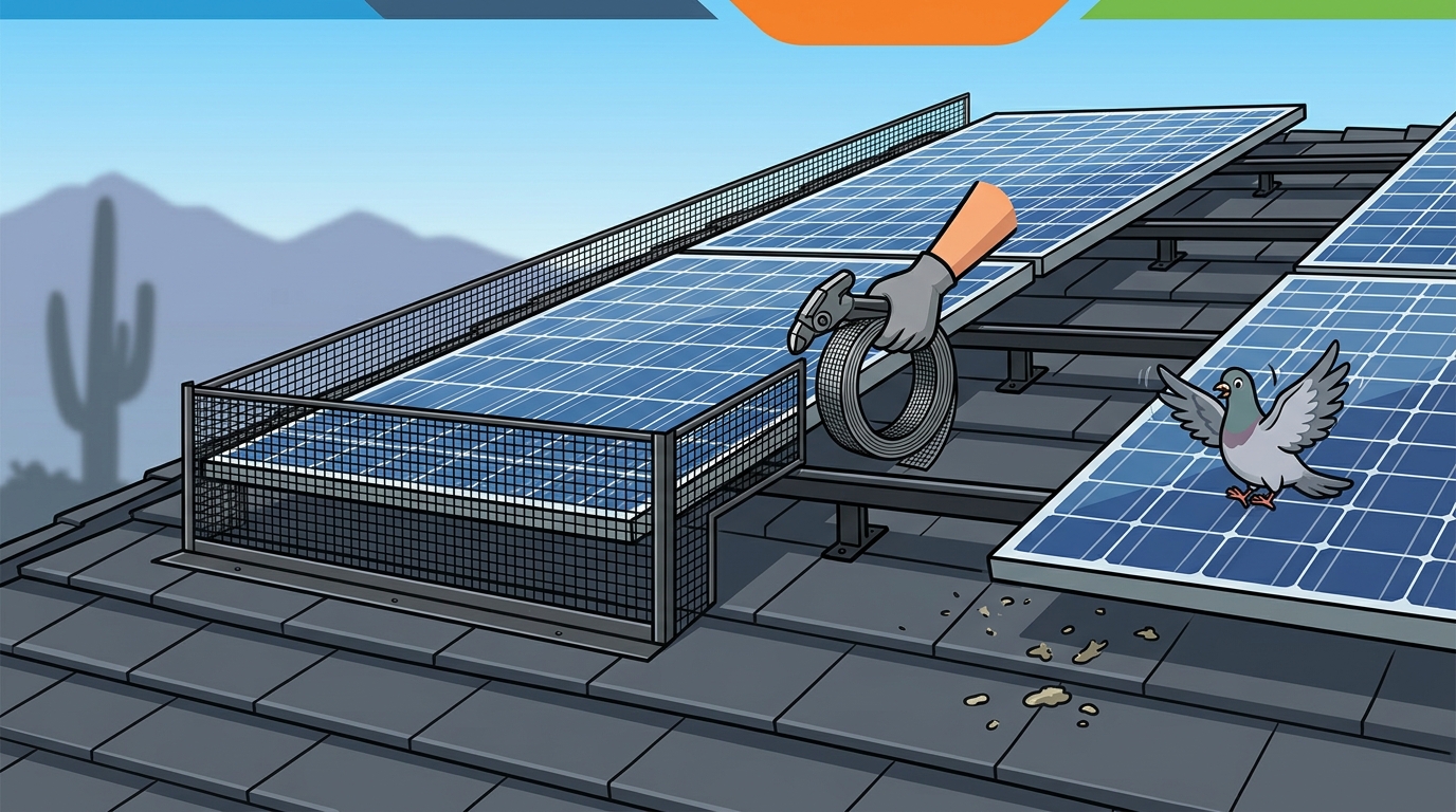 Solar Panel Exclusion Systems: How They Stop Pigeon Nesting