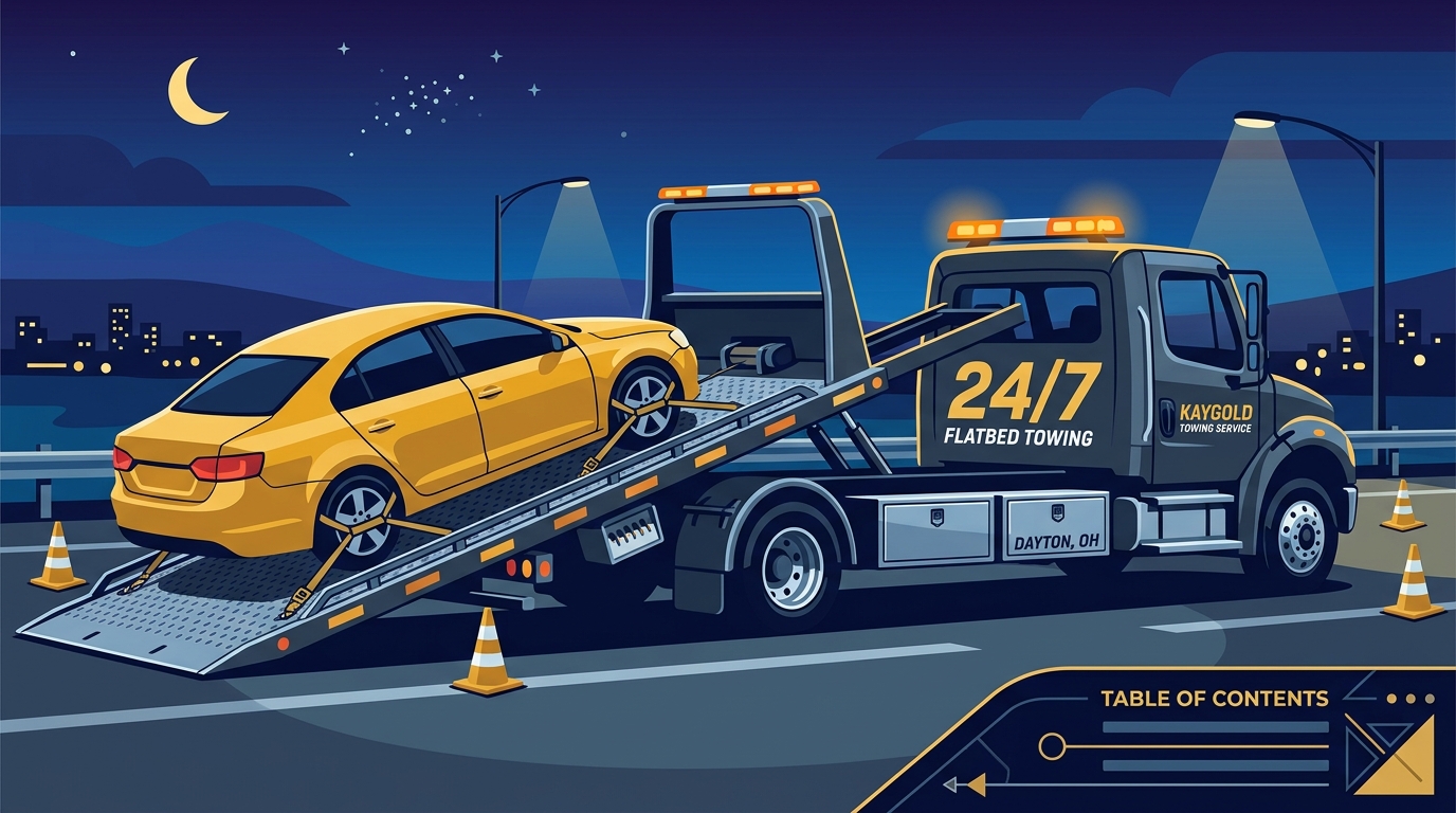24/7 Flatbed Towing Availability in Dayton