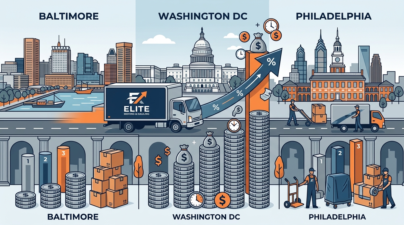 Baltimore vs DC vs Philadelphia Moving Costs