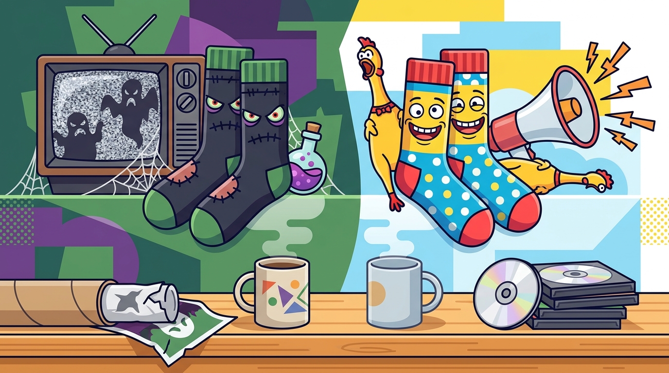 Novelty Character Socks vs Other Gifts for Horror and Comedy