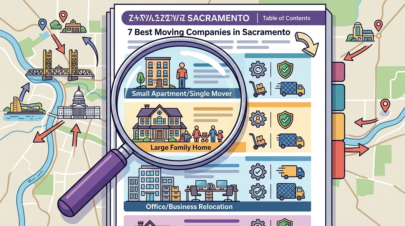 7 Best Moving Companies in Sacramento for Different Types of