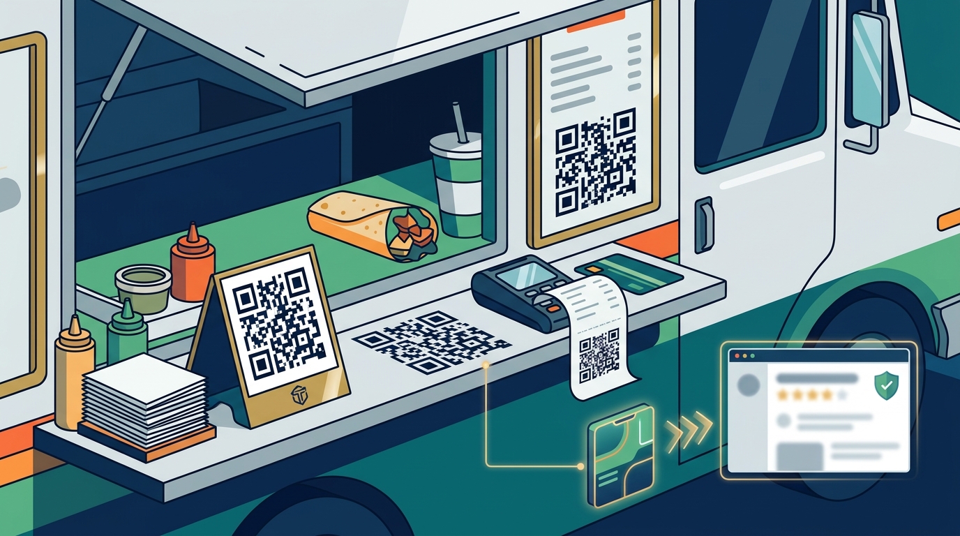 QR Code Placement on Food Trucks for Google Reviews