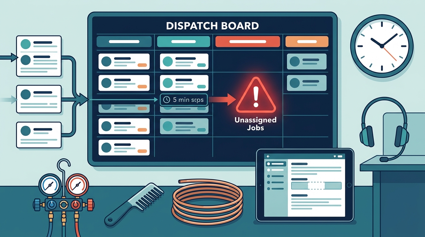 HVAC Dispatch Alerts for Unassigned Jobs