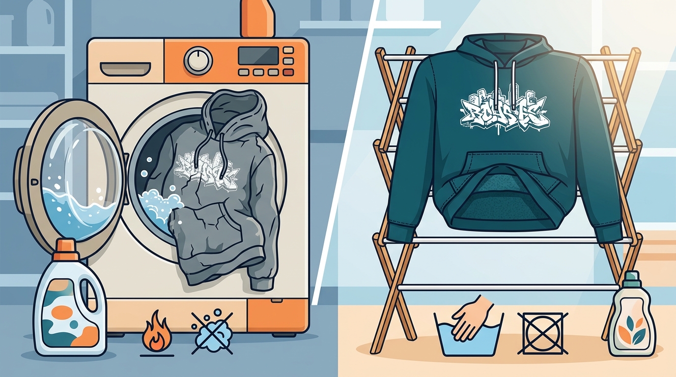 Graphic Hoodie Care: Best Practices vs. Regular Washing