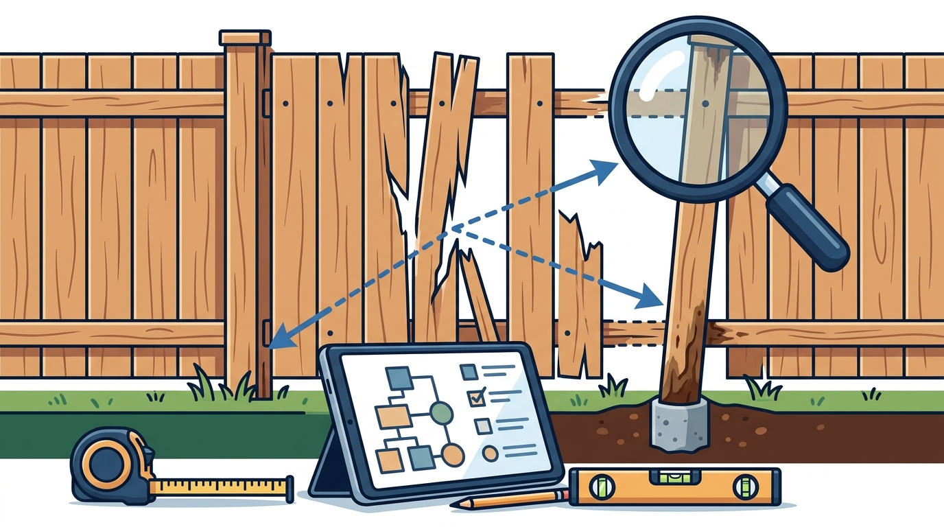 What to Know Before Fixing One Damaged Fence Section