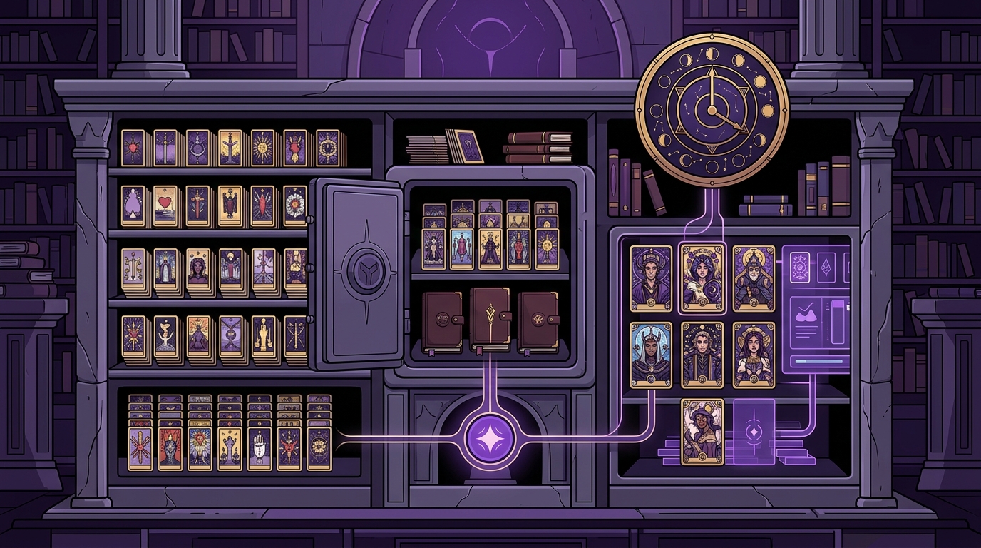 Building and Organizing Your Tarot Card Collection in Tarosyn