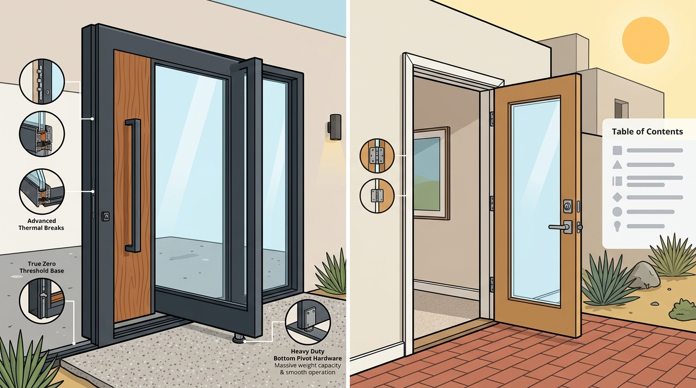 Luxury Pivot Doors vs. Standard Options for Orange County Homes