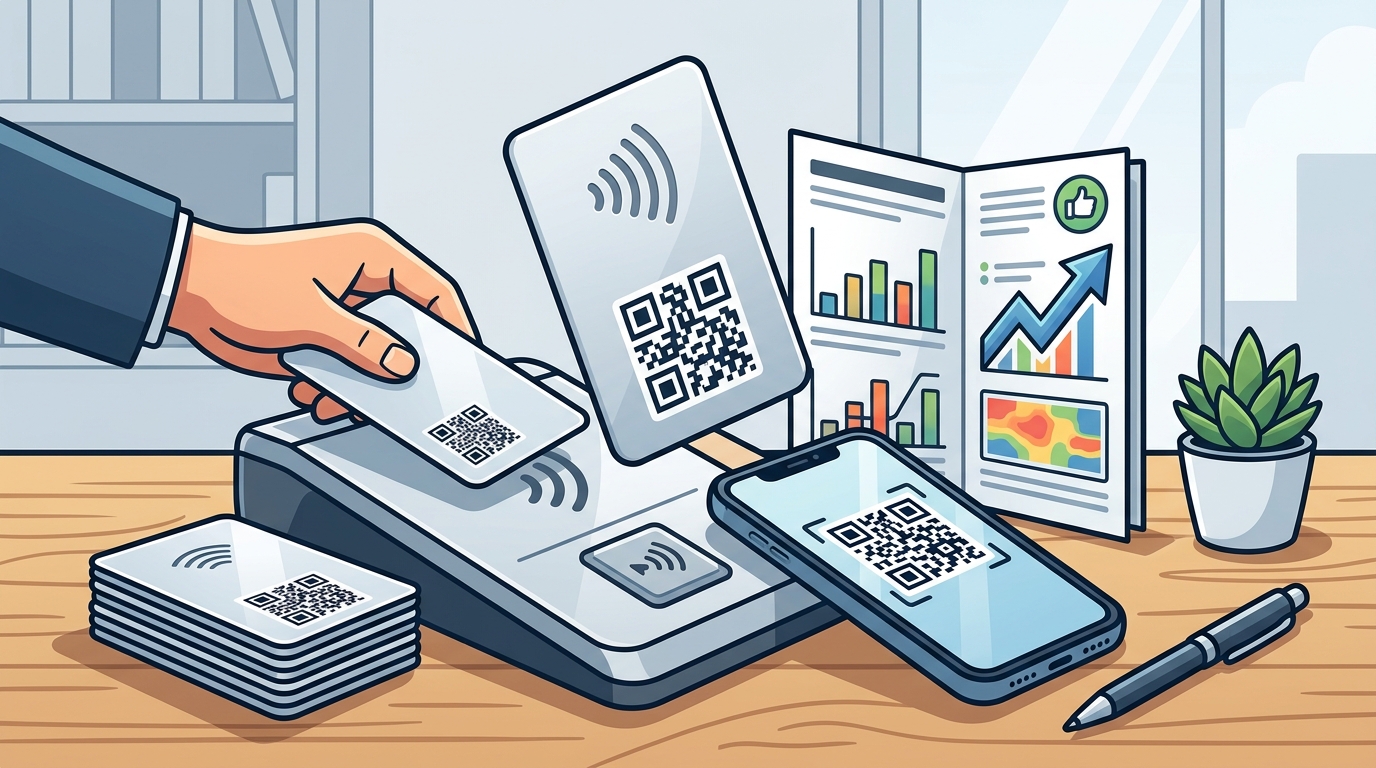 Top Dual NFC and QR Code Review Card Providers for 2026