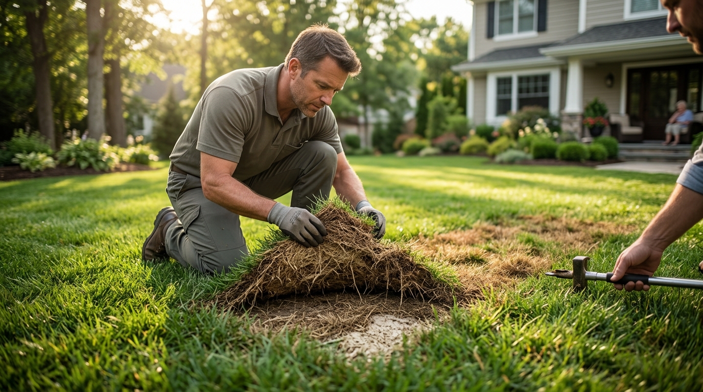 How Thatch Buildup Affects Lawn Color and Management