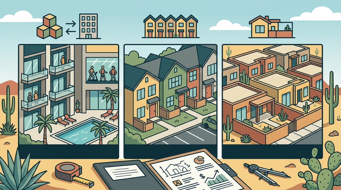 Condo vs Townhouse vs Patio Home: Phoenix Buyer's Guide