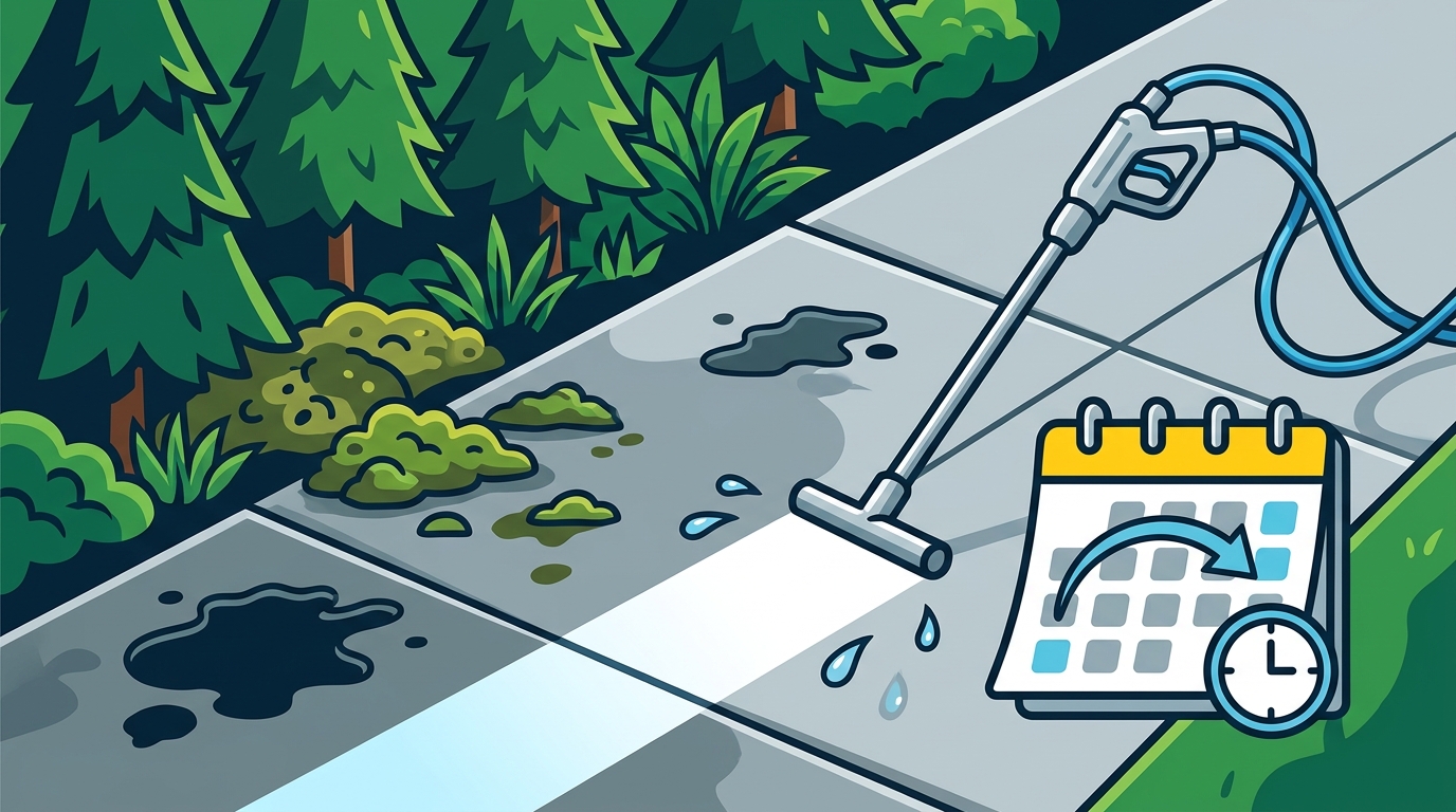 Driveway Cleaning Schedule for the Pacific Northwest