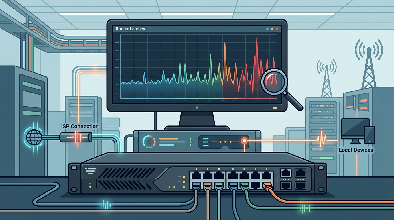 Monitor Router Latency Patterns to Catch Dropouts