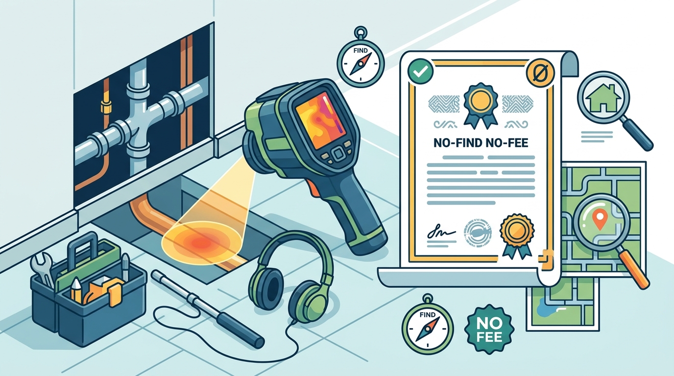 Who Offers a No-Find No-Fee Guarantee for Water Leak Detection?