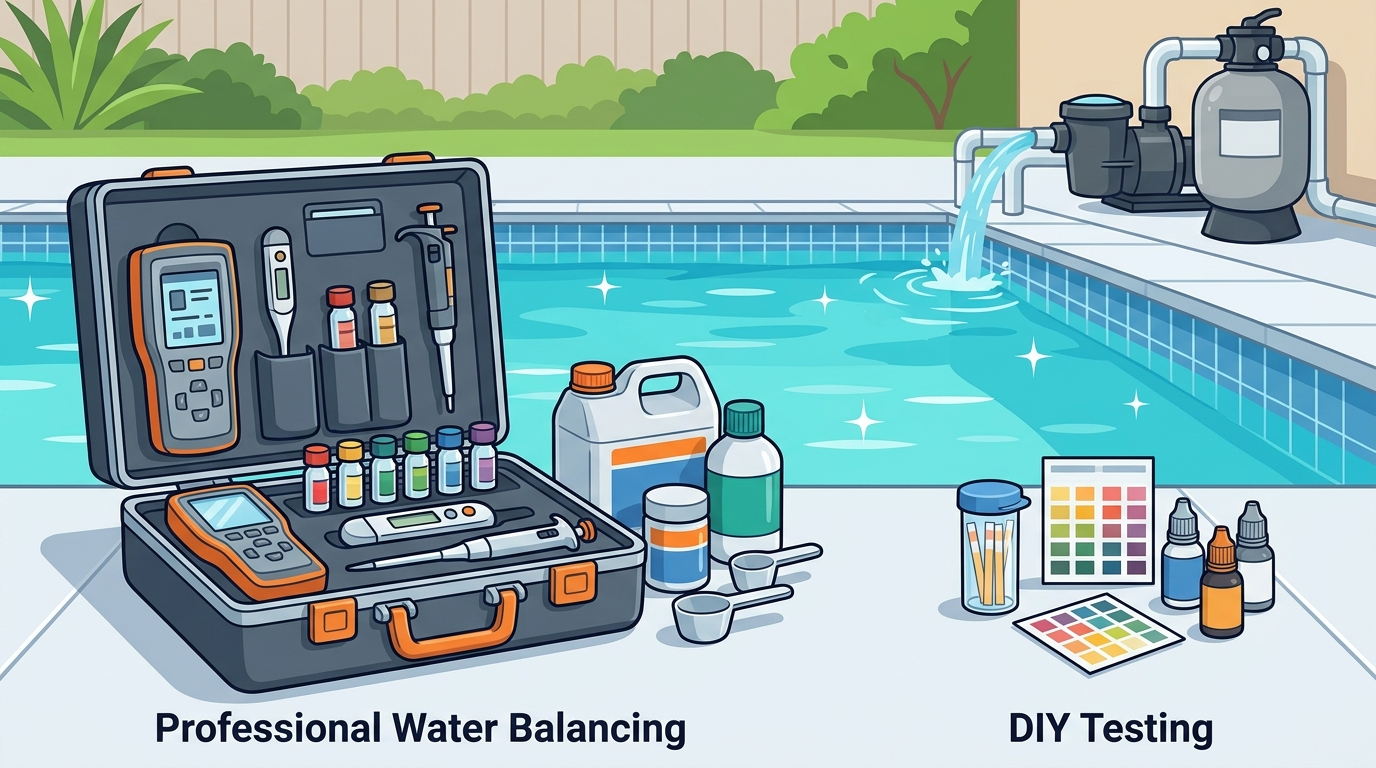 Professional Water Balancing vs DIY Testing for Pools