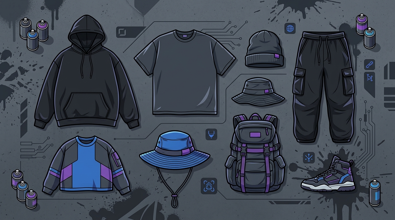 7 Loose Fitting Streetwear Pieces for Cyberpunk Vibe