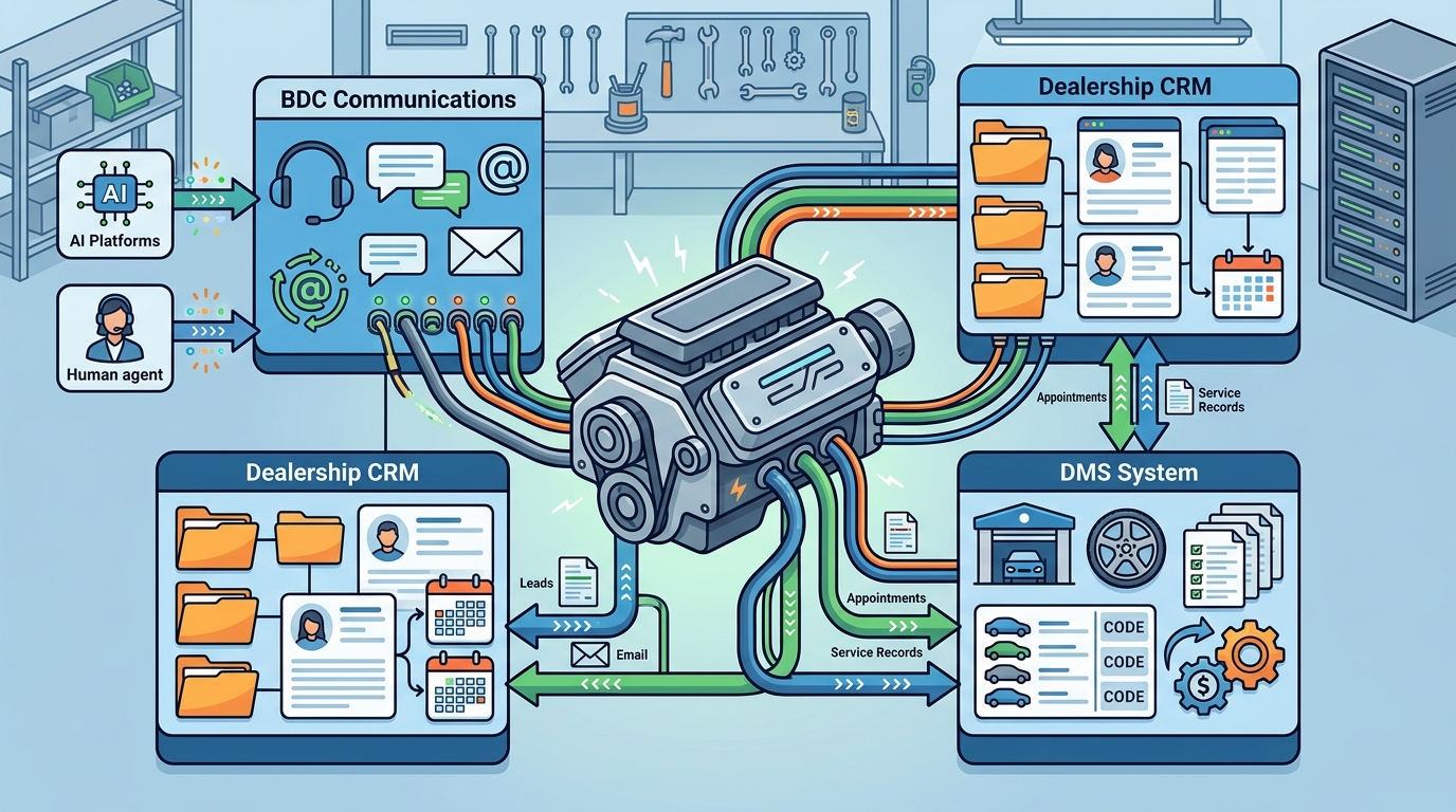 BDC and AI Integration with Dealership CRM and DMS