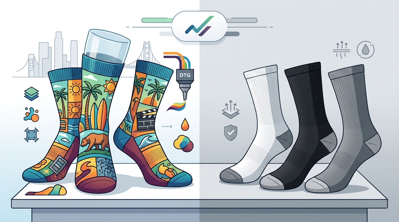 California Pop Culture Socks vs. Generic Athletic Brands