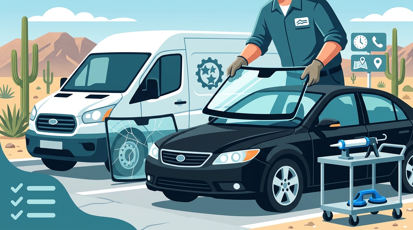 How Mobile Windshield Replacement Works in Tucson Emergencies