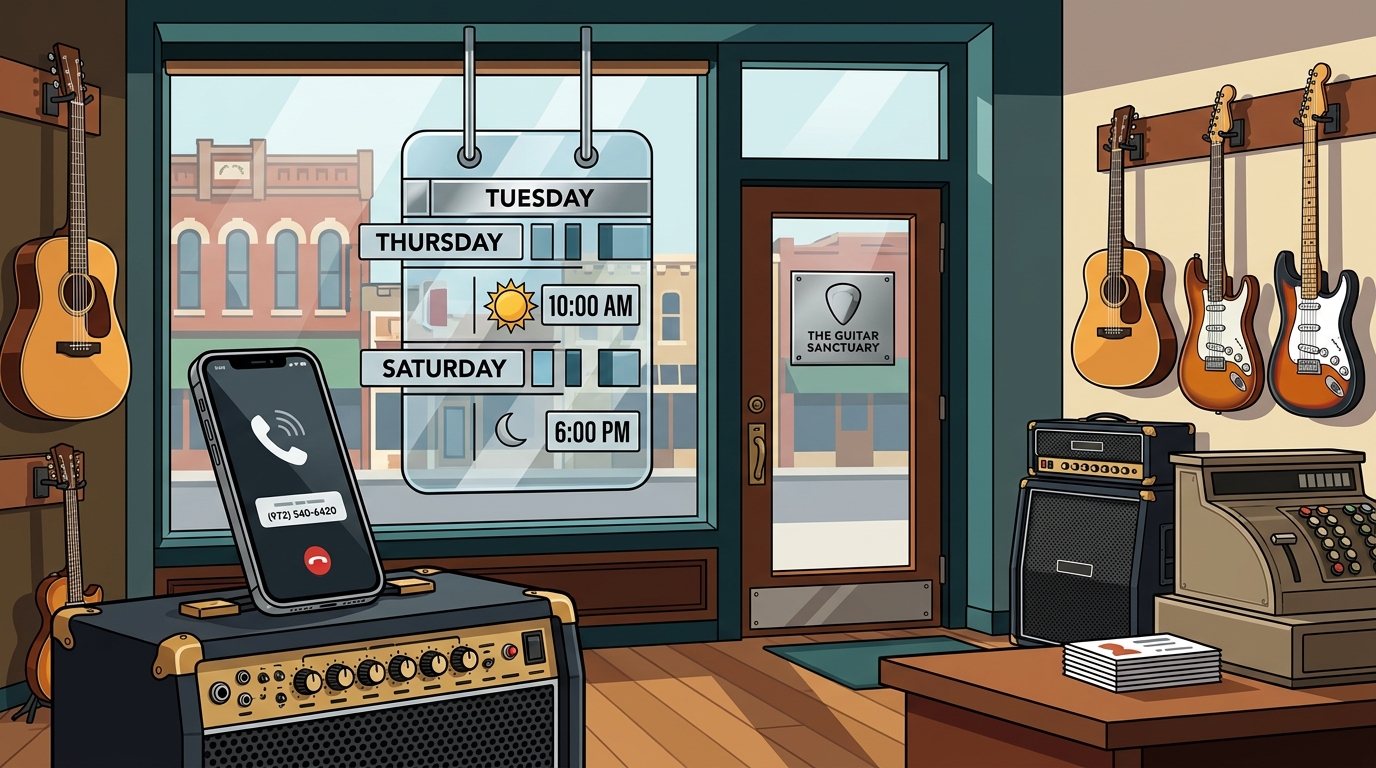 McKinney Boutique Guitar Shop Hours and Contact Details