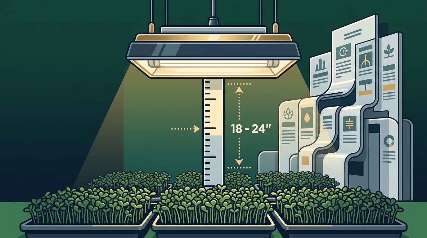 250W CMH Mounting Height for Microgreens: The 2026 Guide