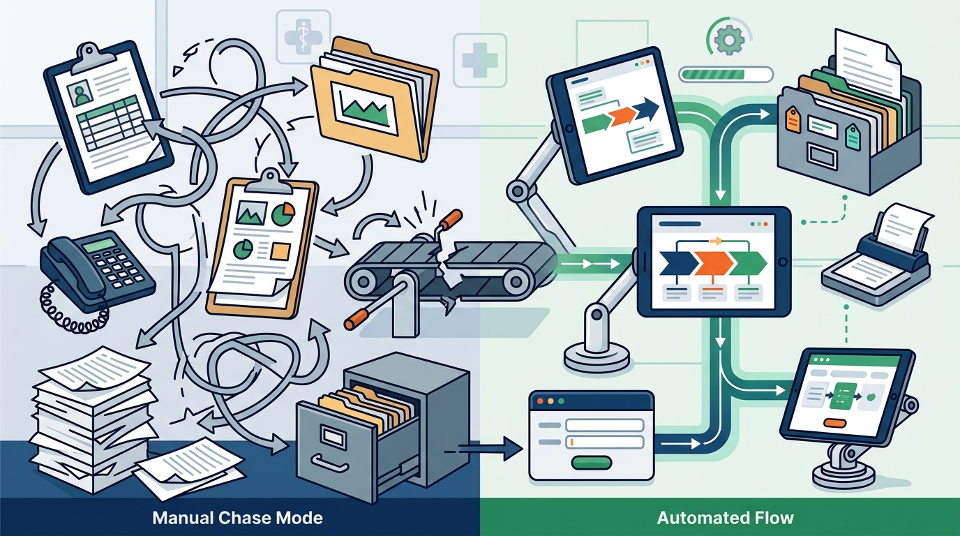 Healthcare Workflow Automation: Moving Off Manual Chase Mode