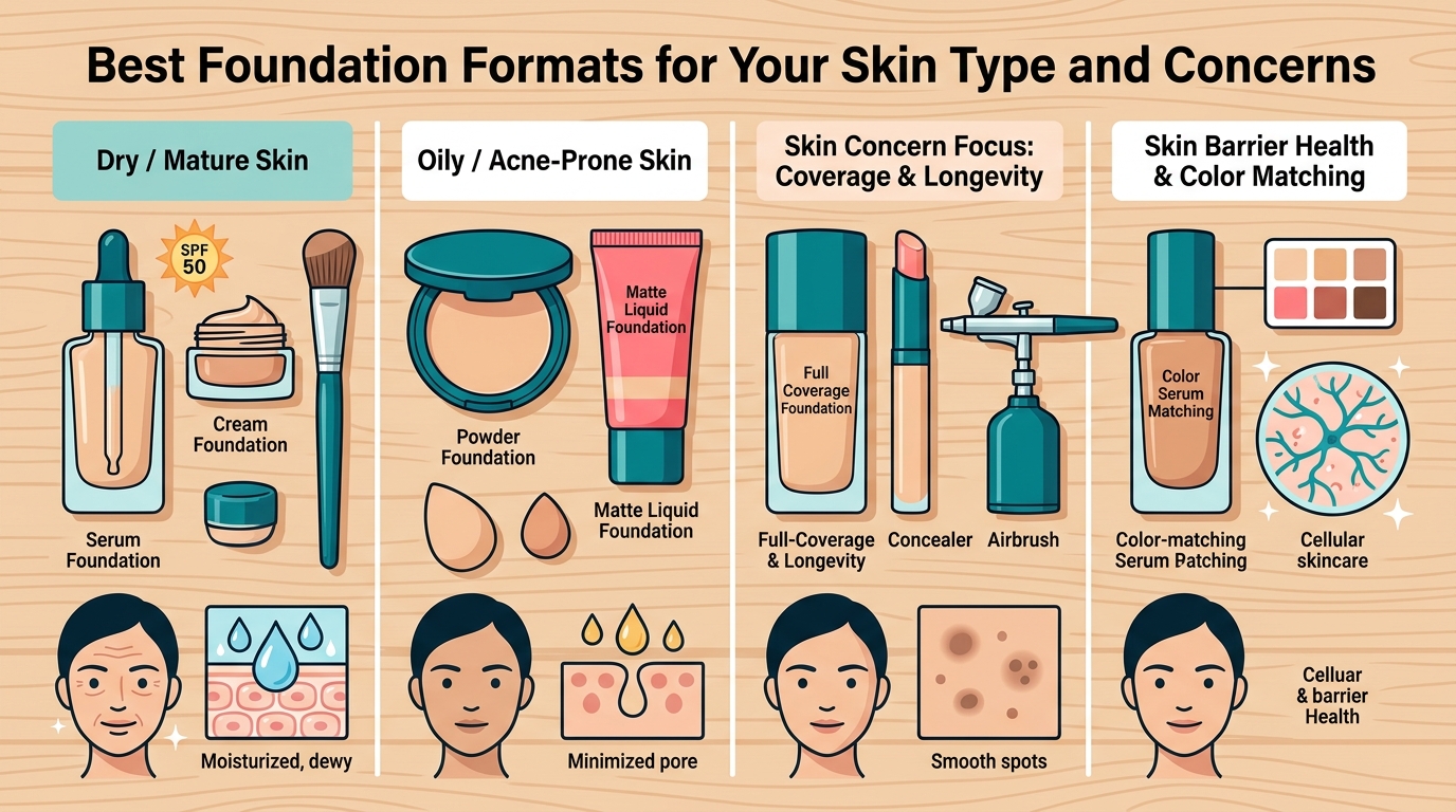 Best Foundation Formats for Your Skin Type and Concerns
