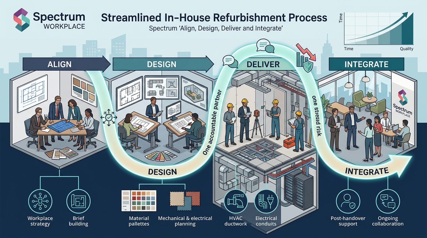 In-House Office Refurbishment: What It Means for Your Project