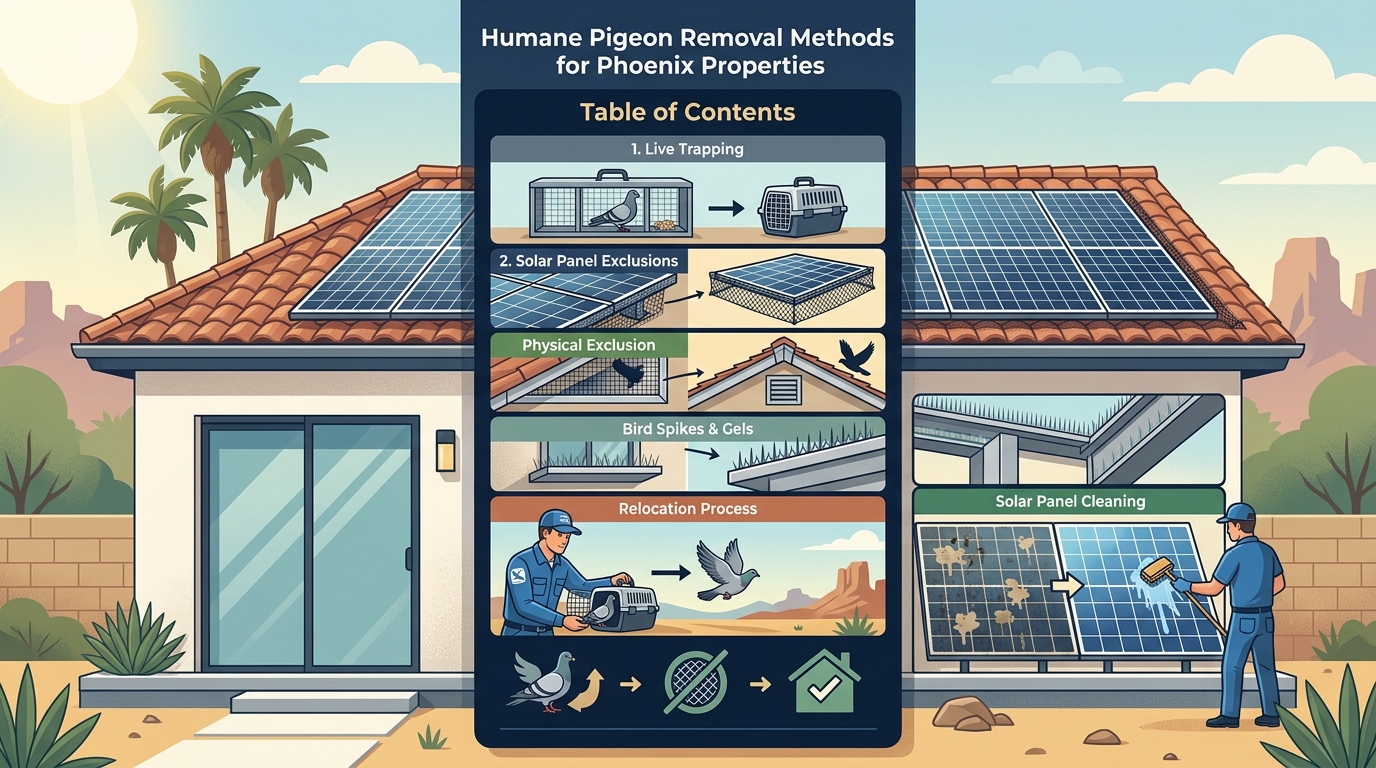 Humane Pigeon Removal Methods for Phoenix Properties