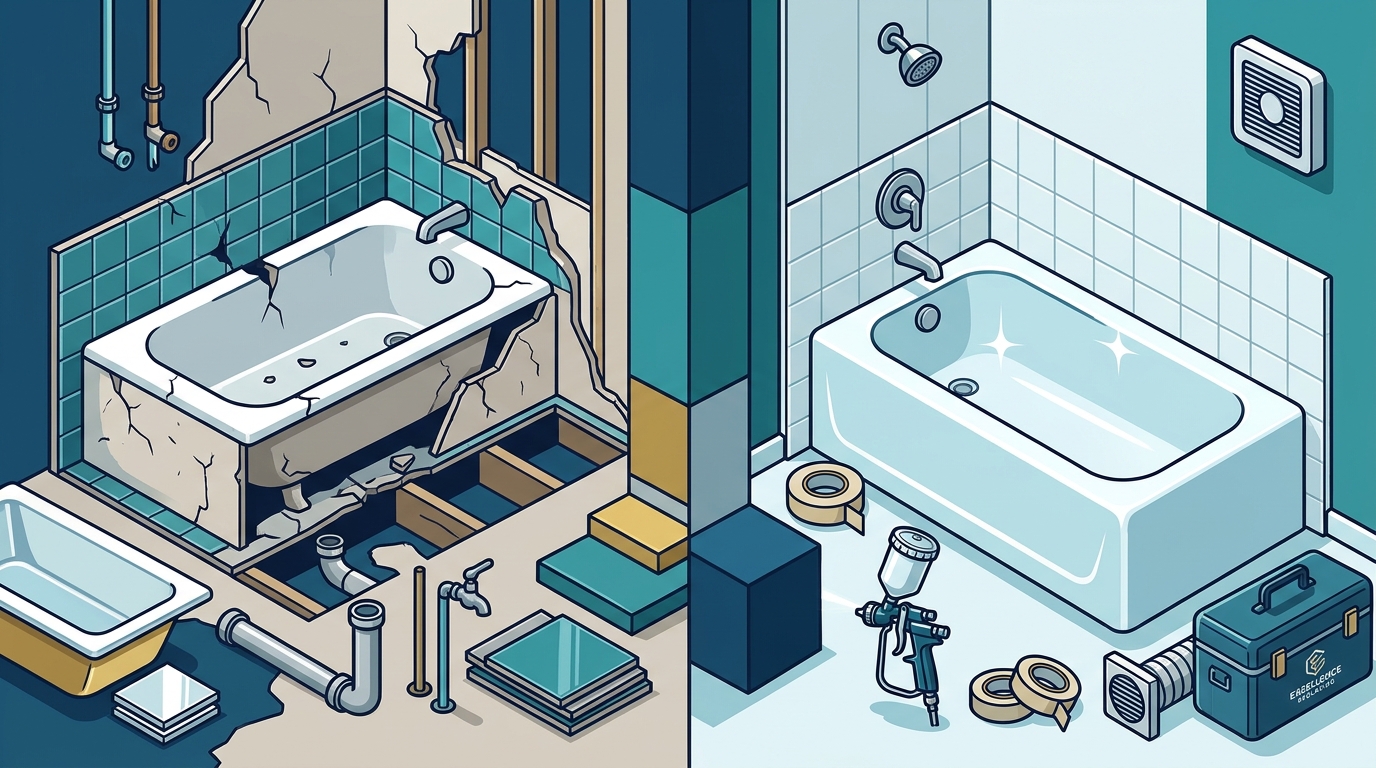 Bathtub Replacement vs. Refinishing Cost in Corona