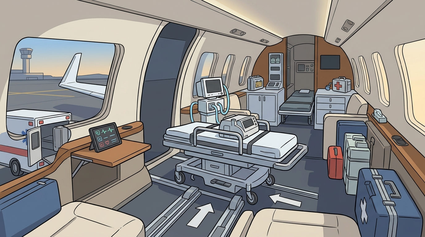 On-Demand Medical Evacuation Jets for Urgent Health Crises