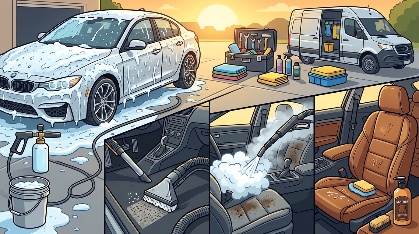 Sacramento Mobile Detailing: Steam, Shampoo & Leather Guide