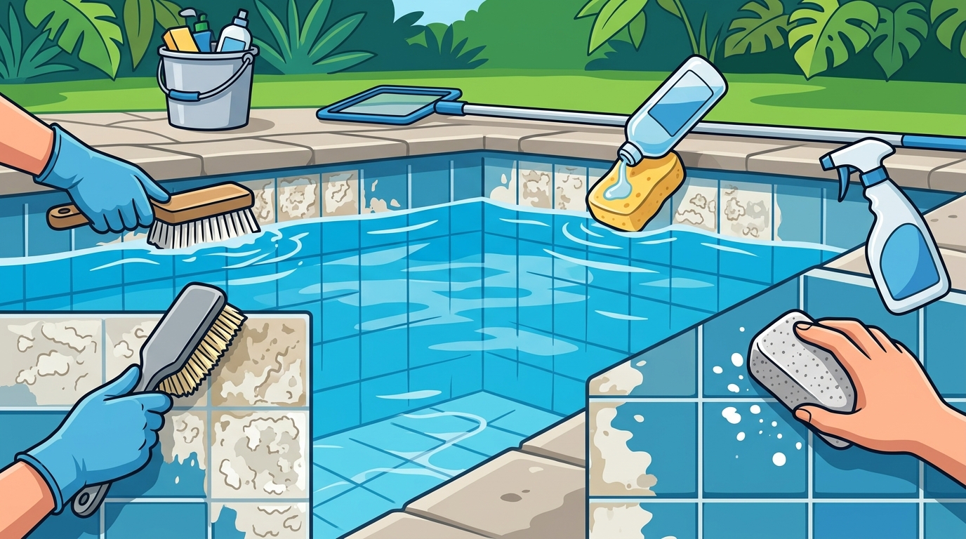 7 Best Methods for Removing White Buildup From Pool Tiles