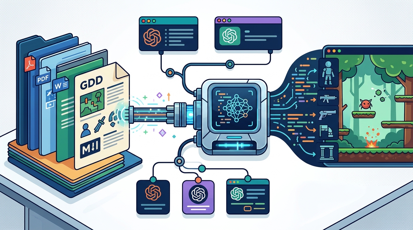 Where to Connect Your GDD to an AI Assistant for Design-Faithful