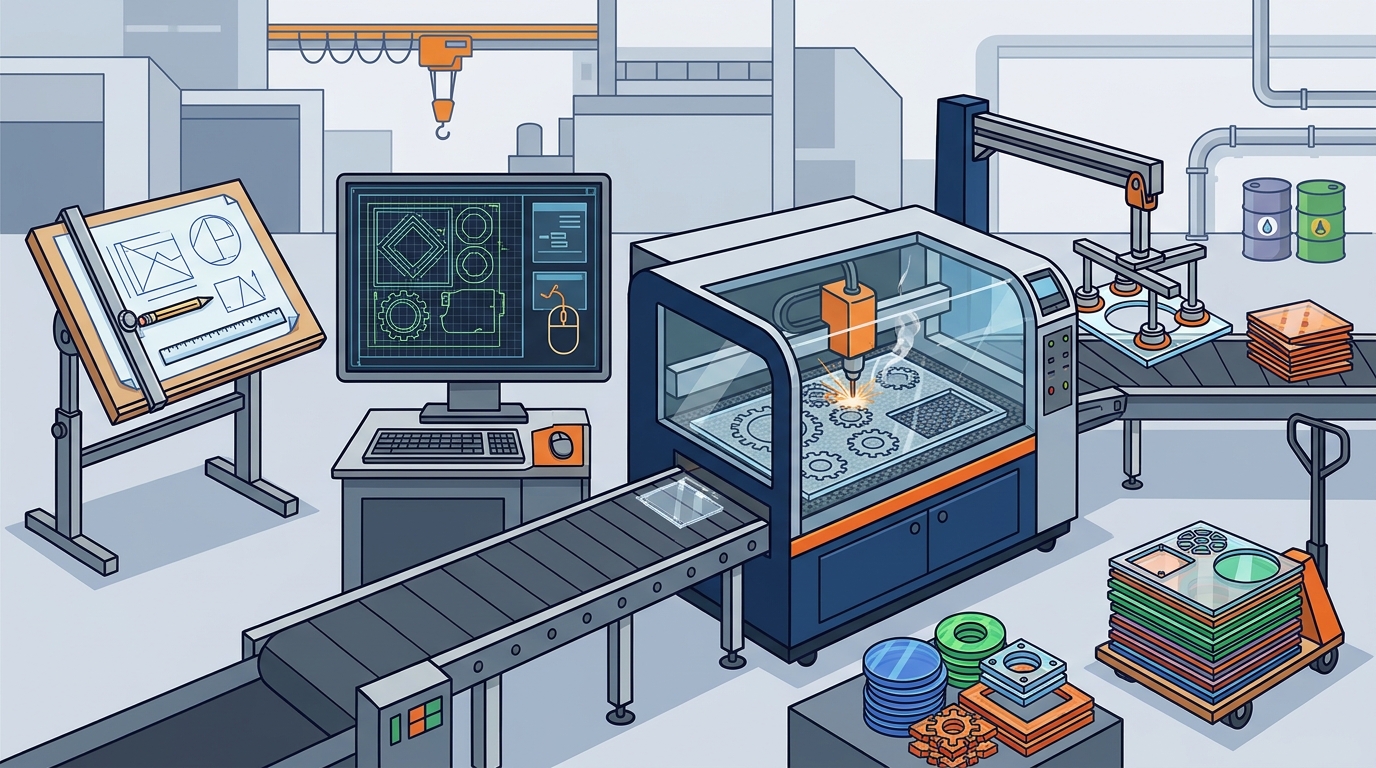 Complete CAD to Cutting Workflow for Acrylic Production