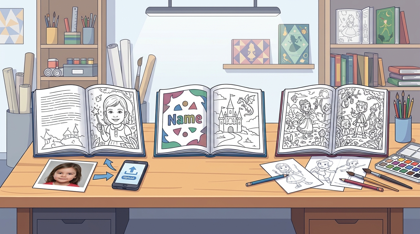 Personalized Coloring Book Options: Photo vs Name vs Custom Art