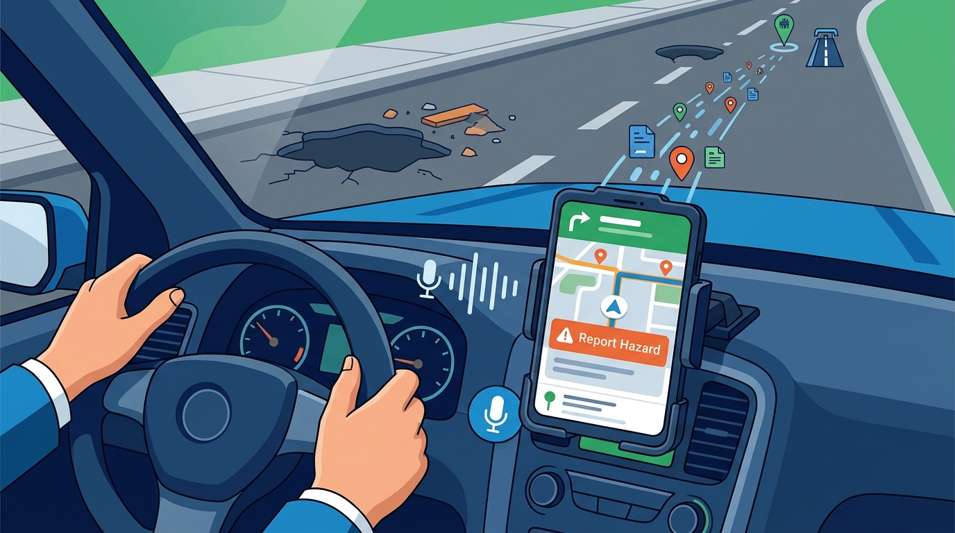 Hands-Free Road Reporting: How Drivers Flag Hazards in Nav Apps