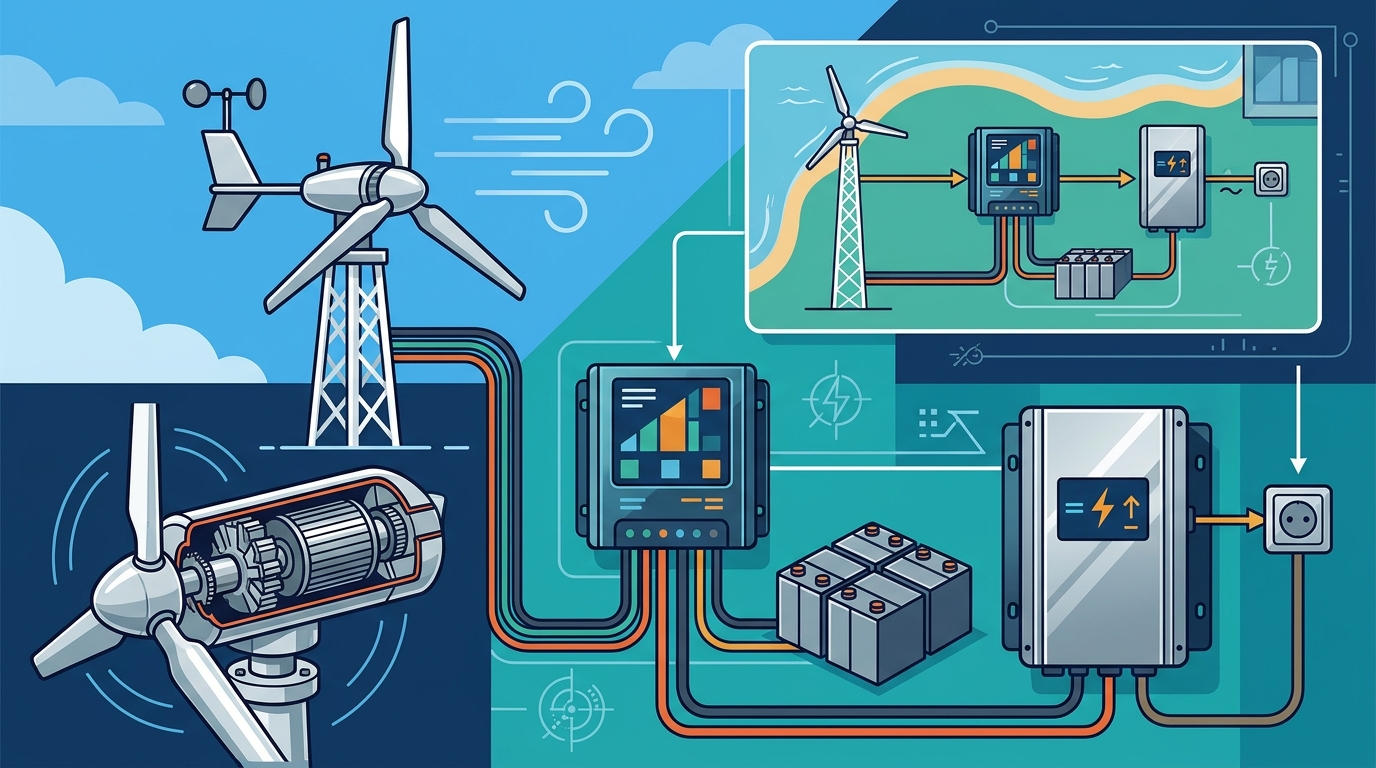Where to Buy a 6kW Horizontal Wind Turbine with MPPT and Invert