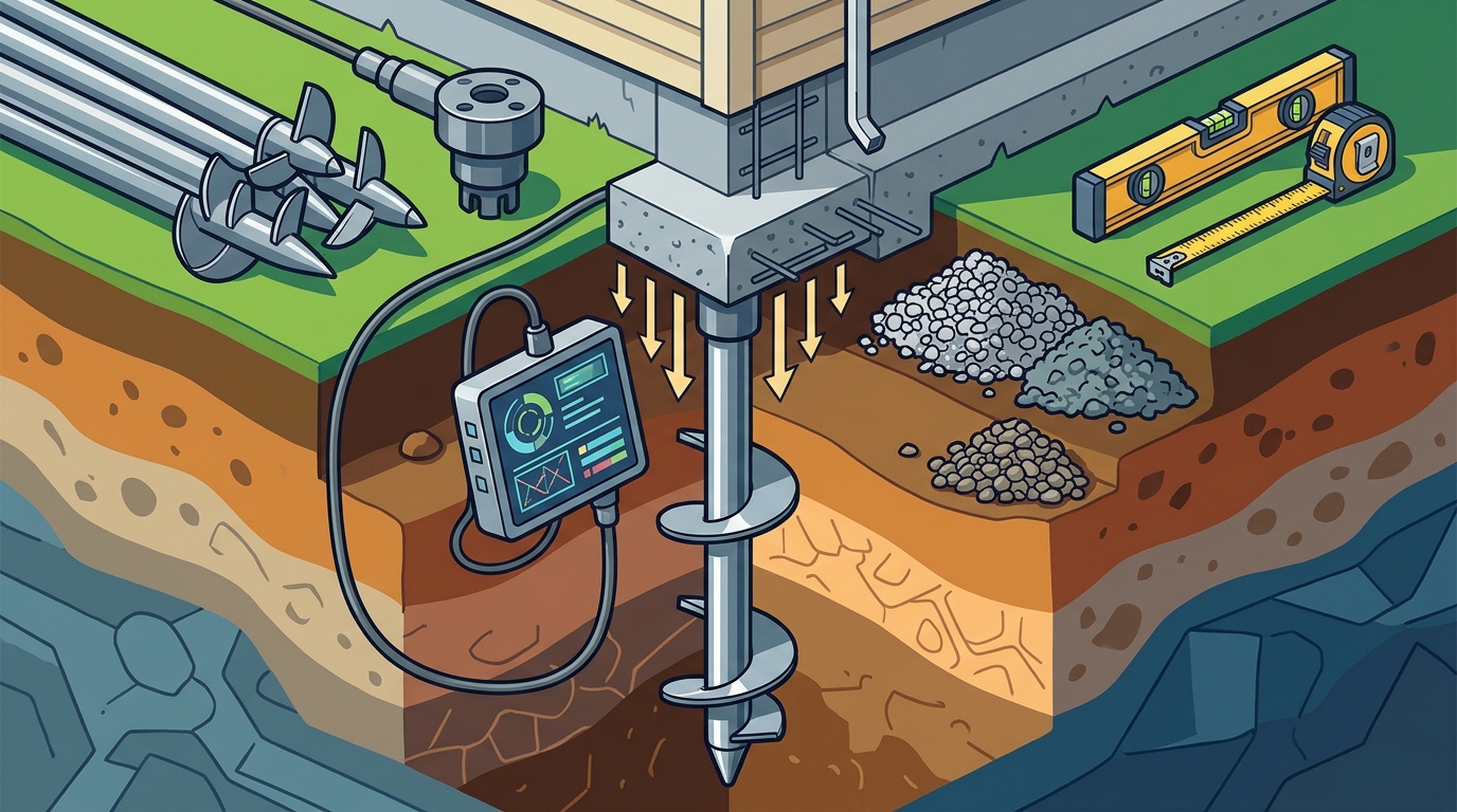 Verifying Helical Pile Load Capacity for Foundation Repair