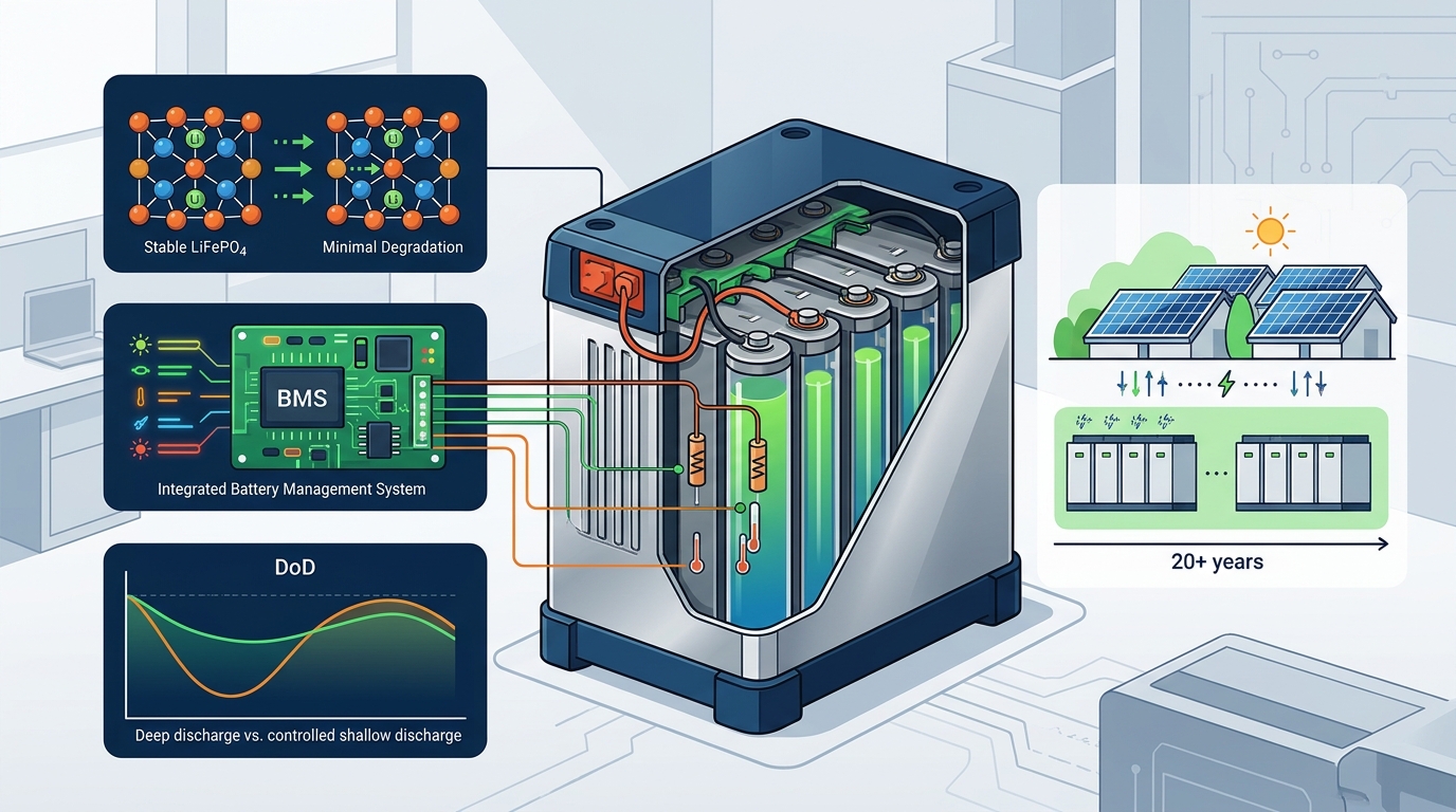 How 48V LiFePO4 Packs Achieve 8000+ Cycles