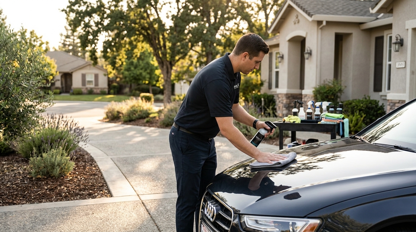 Waterless Car Detailing Benefits for Sacramento Driveways