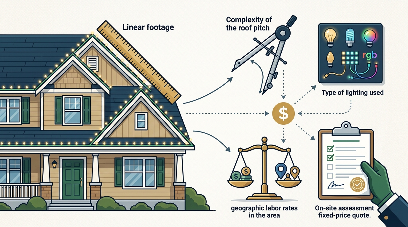 What Factors Determine the Price of Installing Christmas Lights?