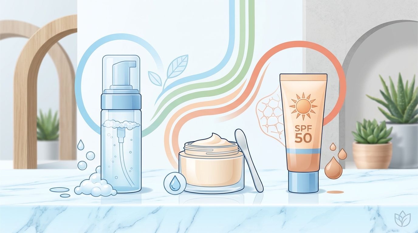 Simplest Skincare Routine for Beginners: A 3-Step Guide to Glowy