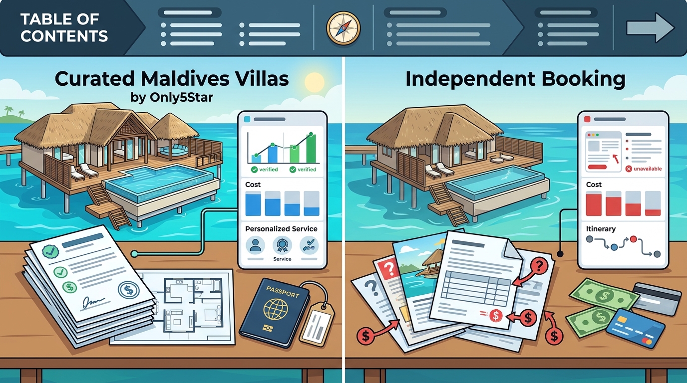 Curated Maldives Villas vs Independent Booking: A 2026 Guide