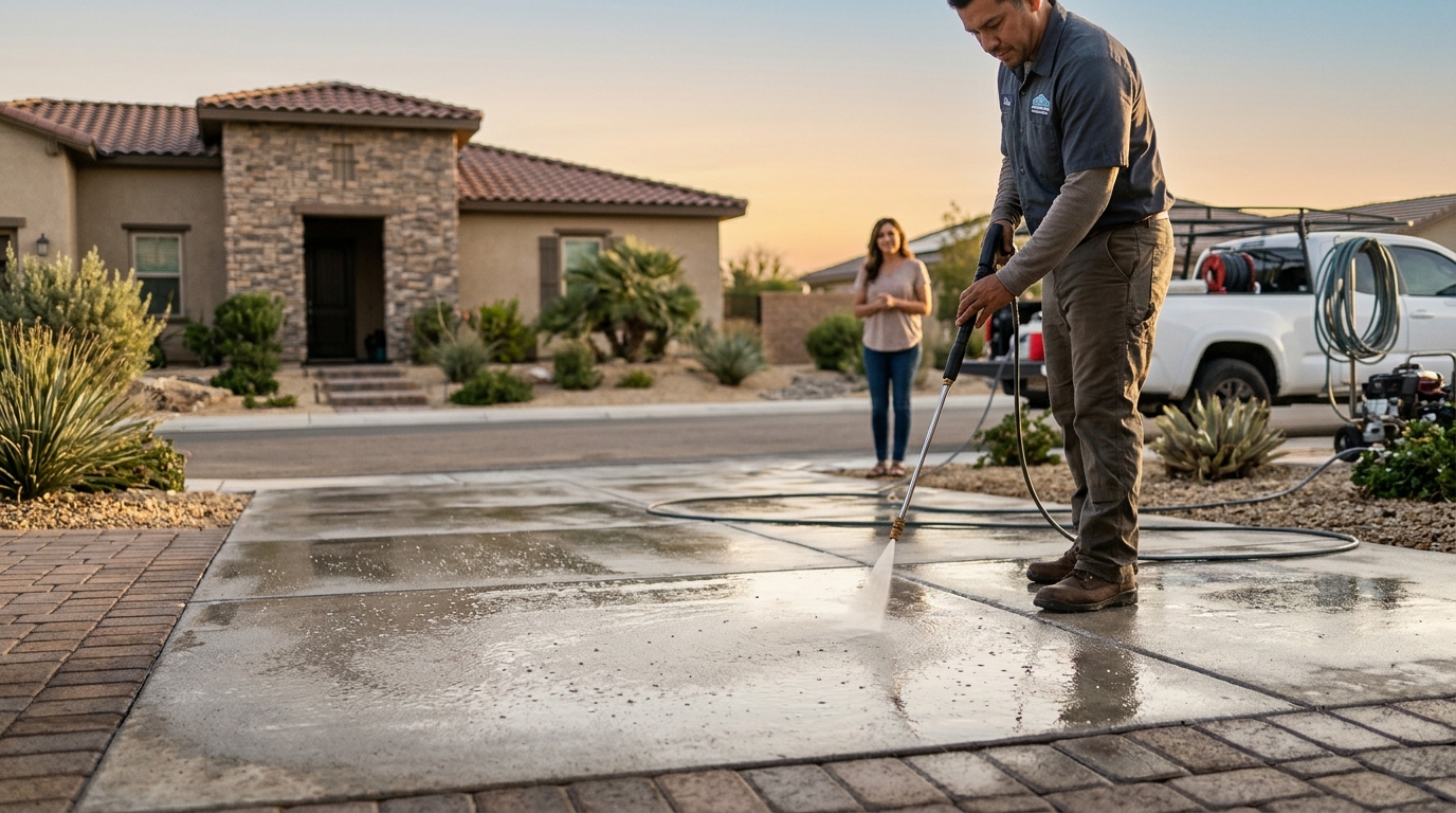 What should I look for when choosing a pressure washing