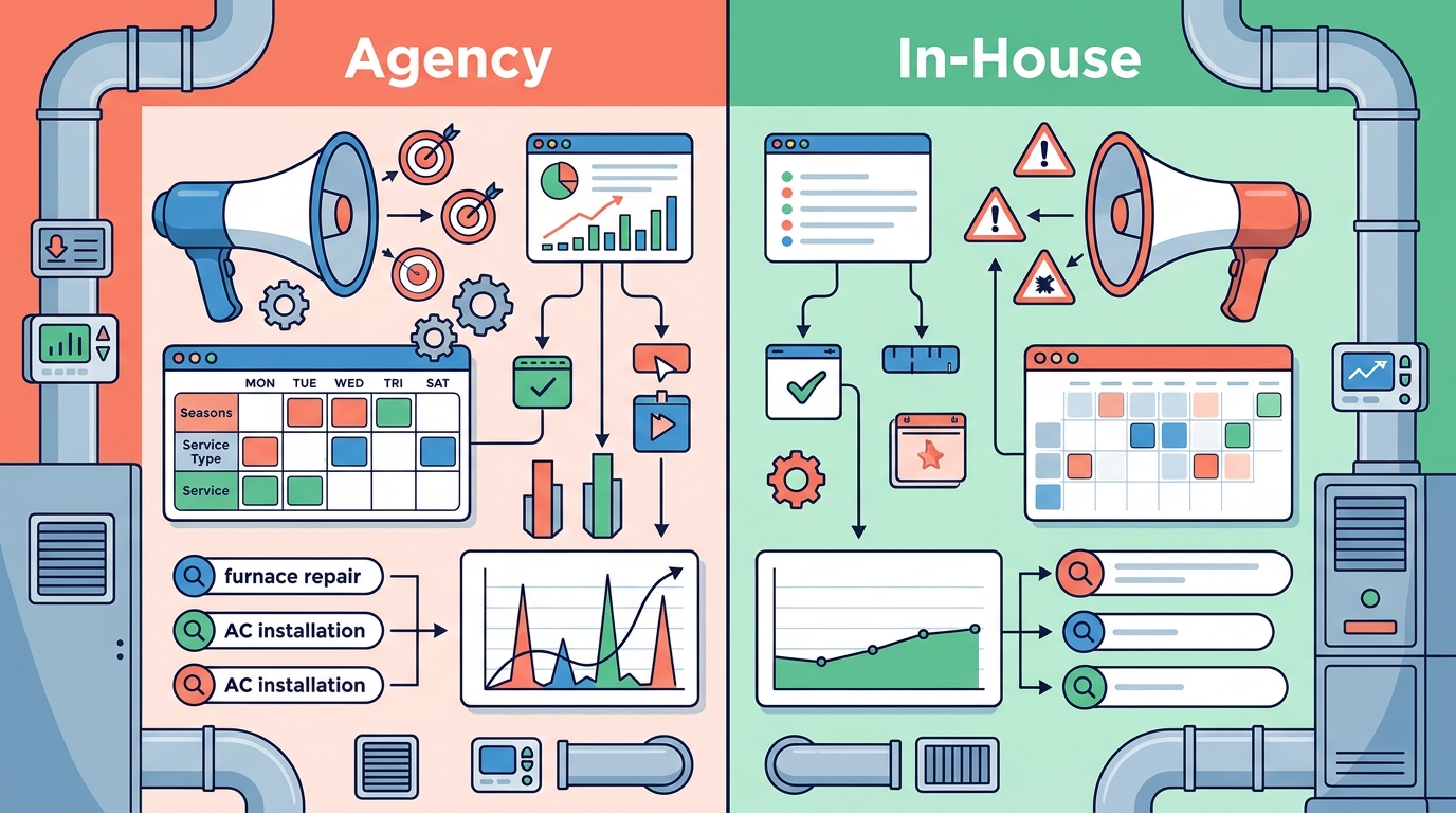 Agency vs In-House HVAC Marketing: A Practical Comparison