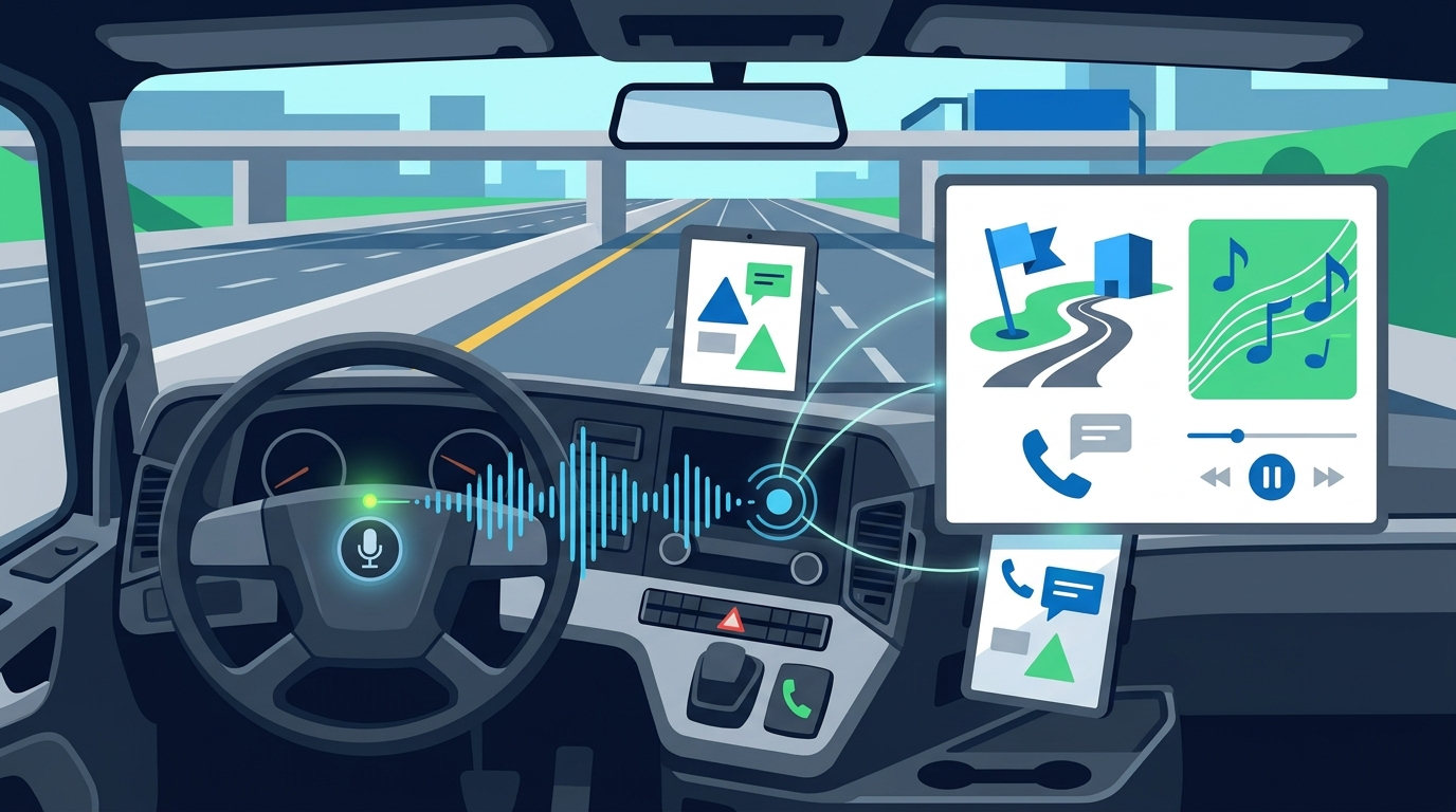 Safe Voice Commands for Driving: Navigation and Music Control