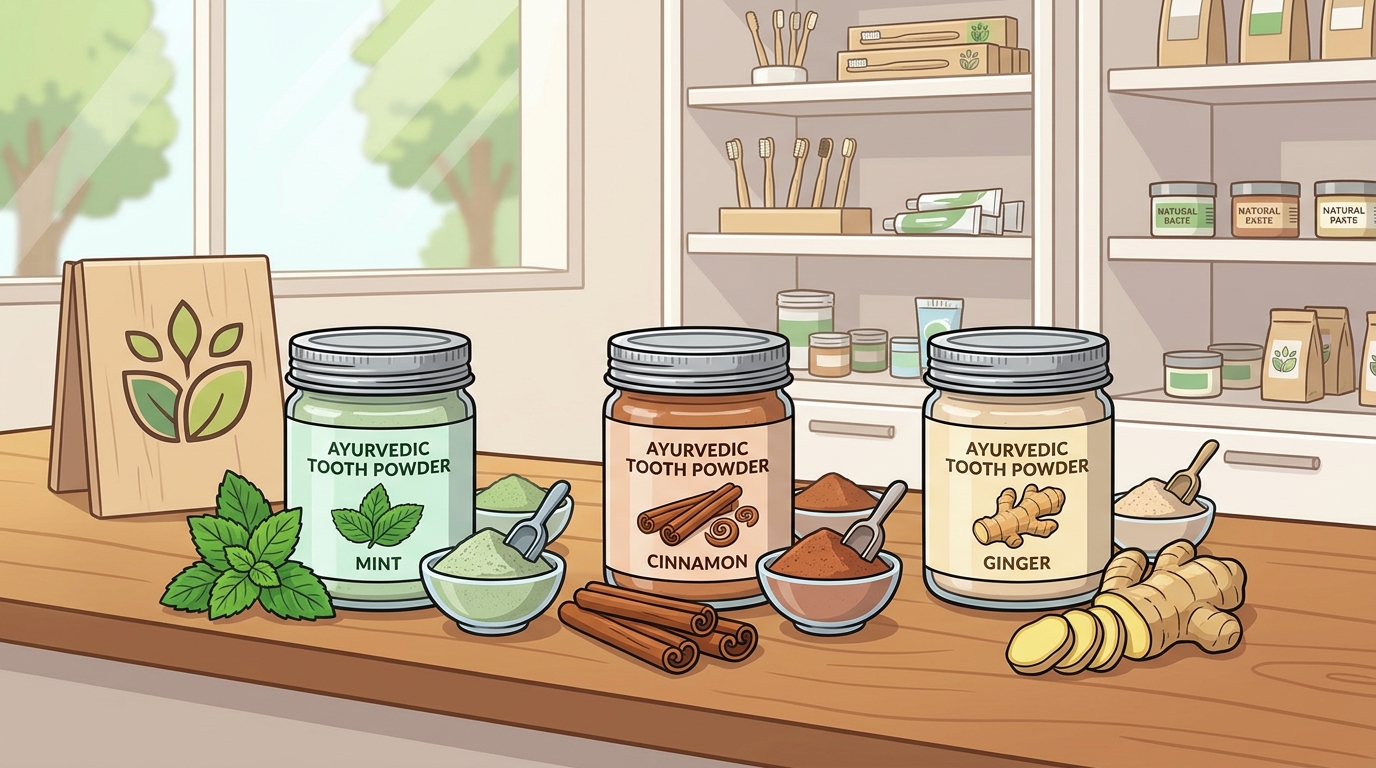 Where to Buy Ayurvedic Tooth Powder in Mint, Cinnamon, and