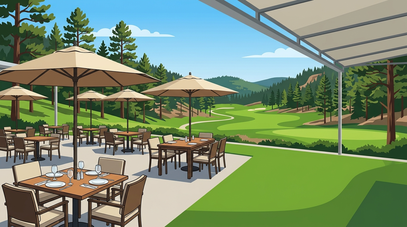 Patio Dining at Boulder Canyon Golf Club Near Rapid City