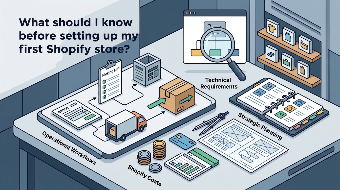 What should I know before setting up my first Shopify store?